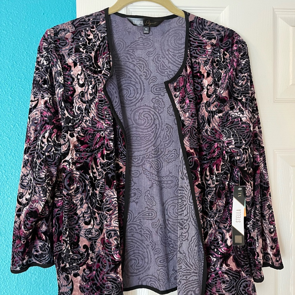 LuLaRoe Velvet Floral Jacket